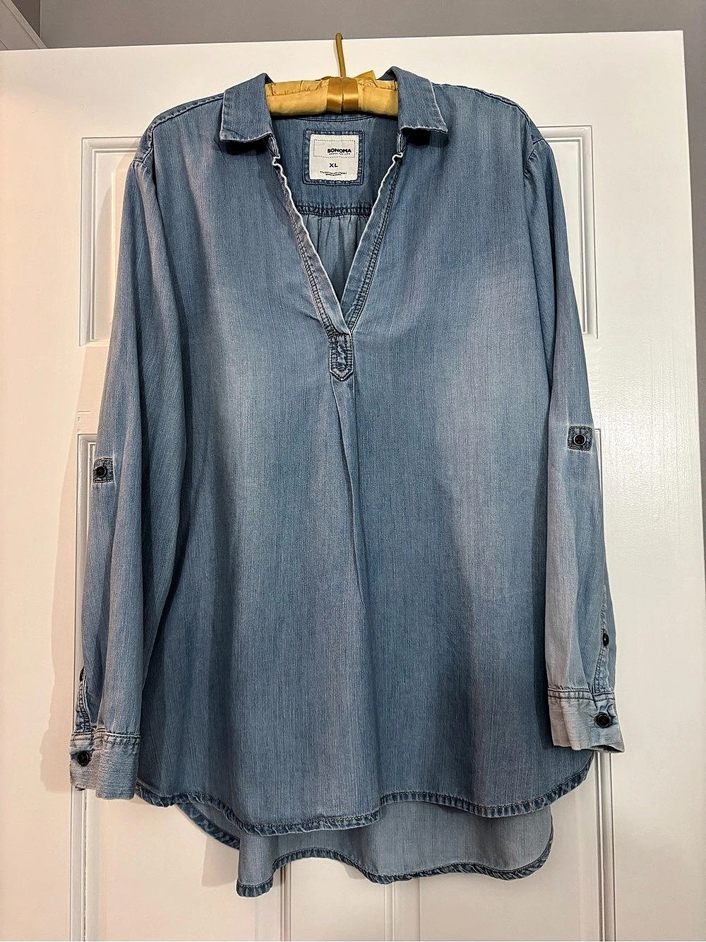 SONOMA Women’s Lightweight Denim Tunic Blue XL Like New